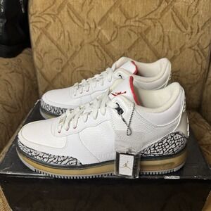 Rare 2008 New Nike‎ Jordan AJF 3 White Fire Red Cement 323626-161 Shoes Size 9.5